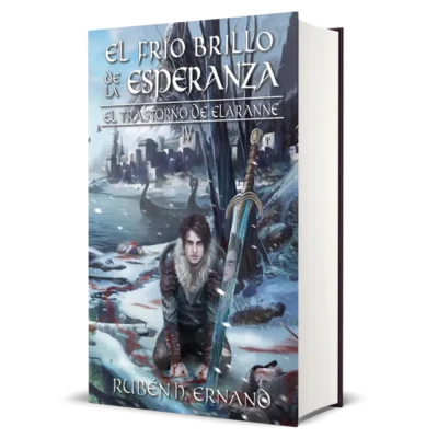 Portada de El frío brillo de la esperanza, libro de fantasía oscura de Rubén H. Ernand.